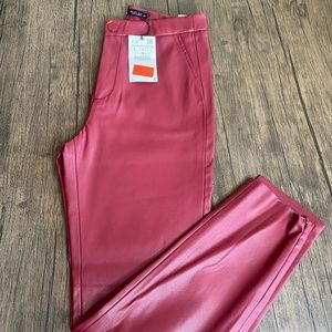ZARA NWT Faux Leather Hi-Rise Leggings